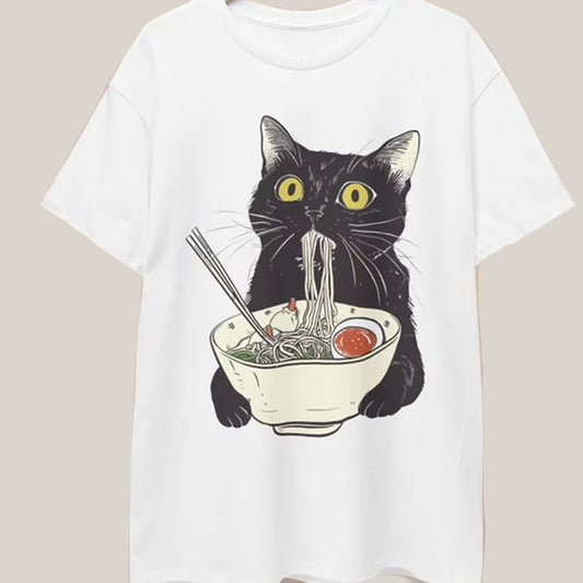 Noodle Cat - Loose Fit T-Shirt