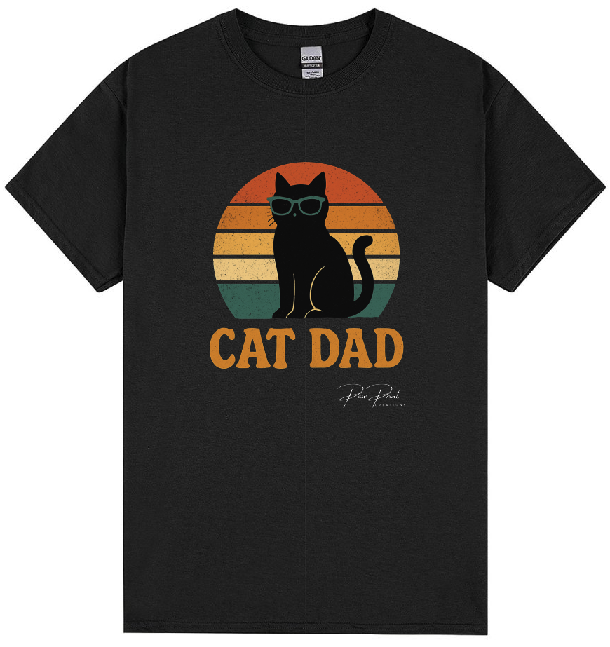 Cat Dad Sunset T-Shirt