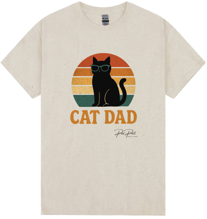 Cat Dad Sunset T-Shirt