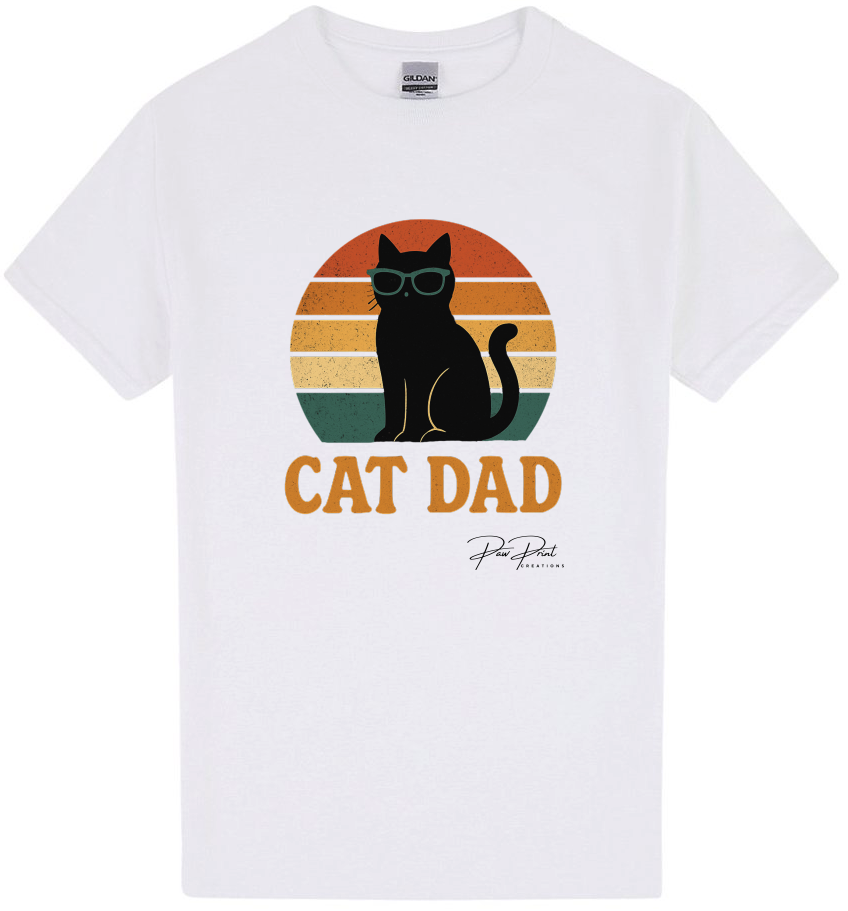 Cat Dad Sunset T-Shirt