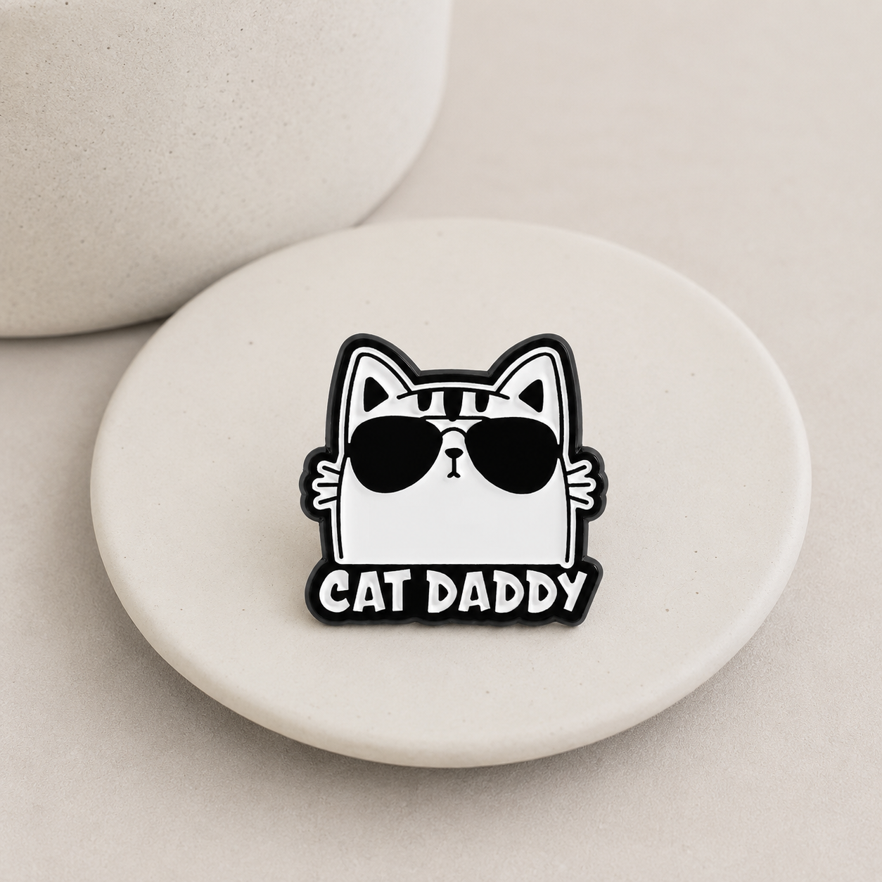 Cat Daddy Enamel Pin