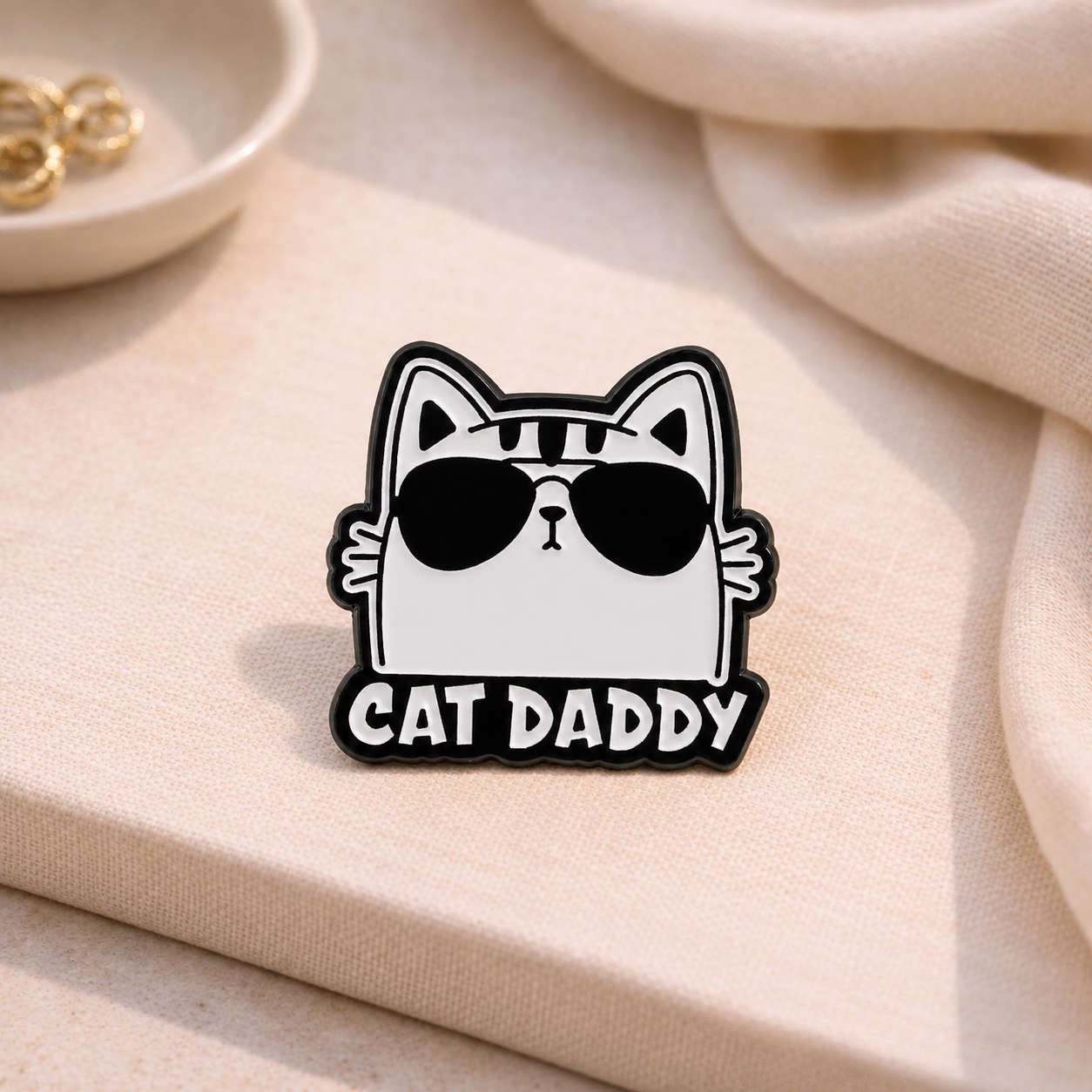 Cat Daddy Enamel Pin