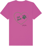 Cat Mum Pawprint Heart T-Shirt