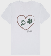 Cat Mum Pawprint Heart T-Shirt
