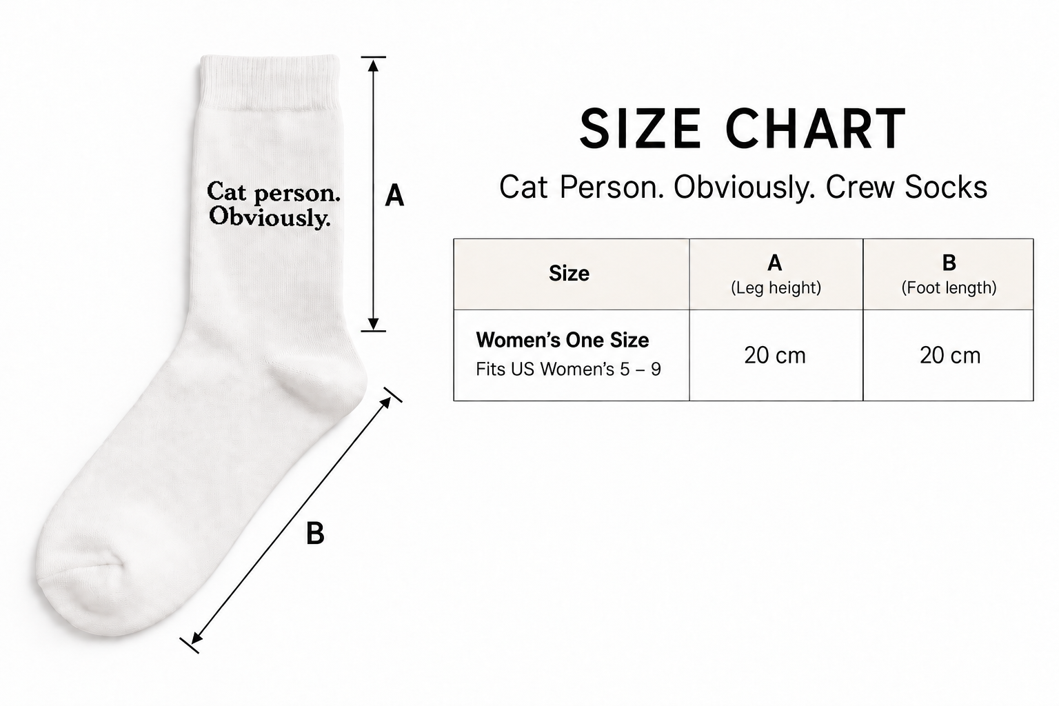 Women’s Cat Person. Obviously. Socks
