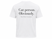 Cat Person. Obviously. Unisex Cotton Tee