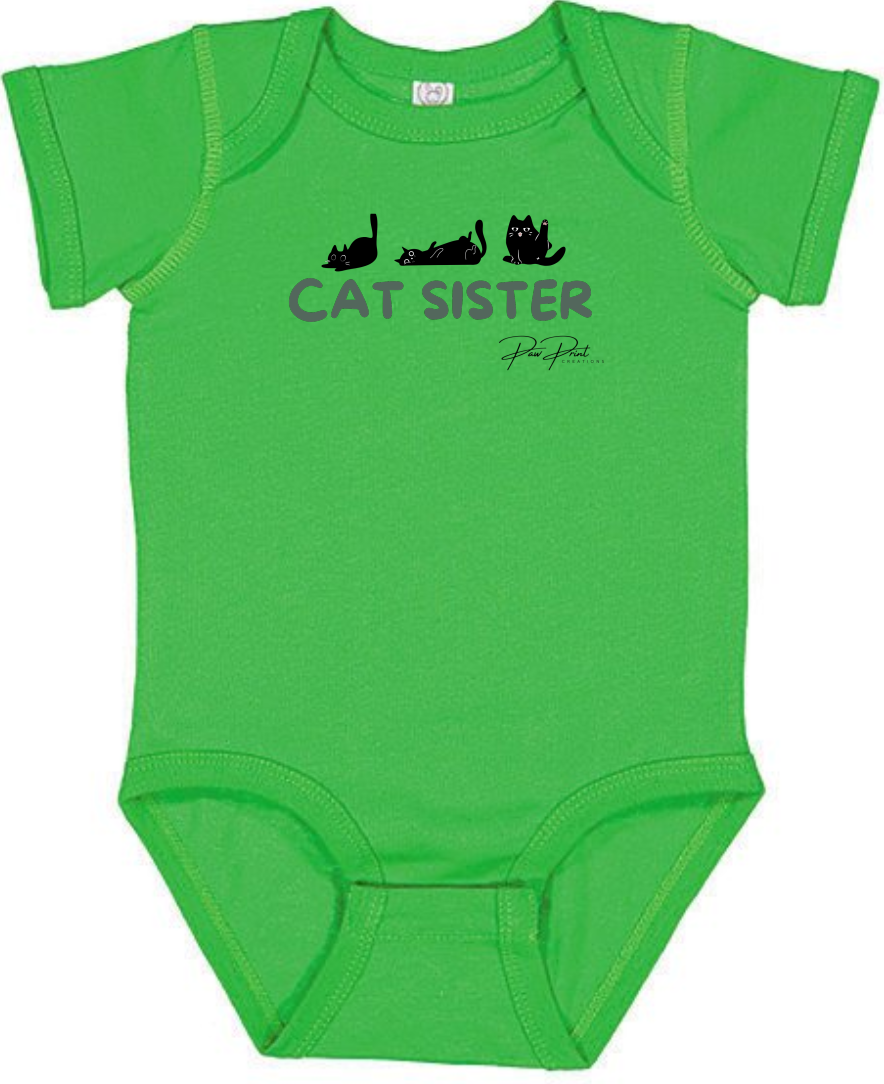Cat Sister Baby Bodysuit