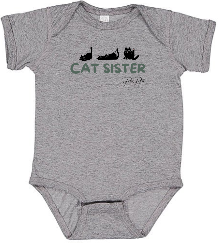 Cat Sister Baby Bodysuit