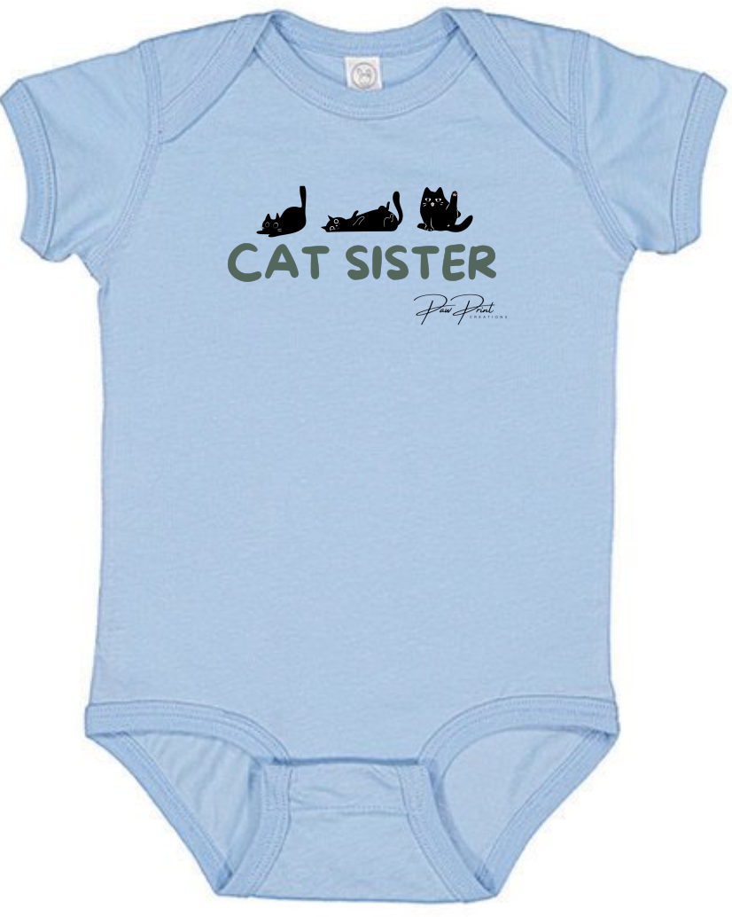 Cat Sister Baby Bodysuit