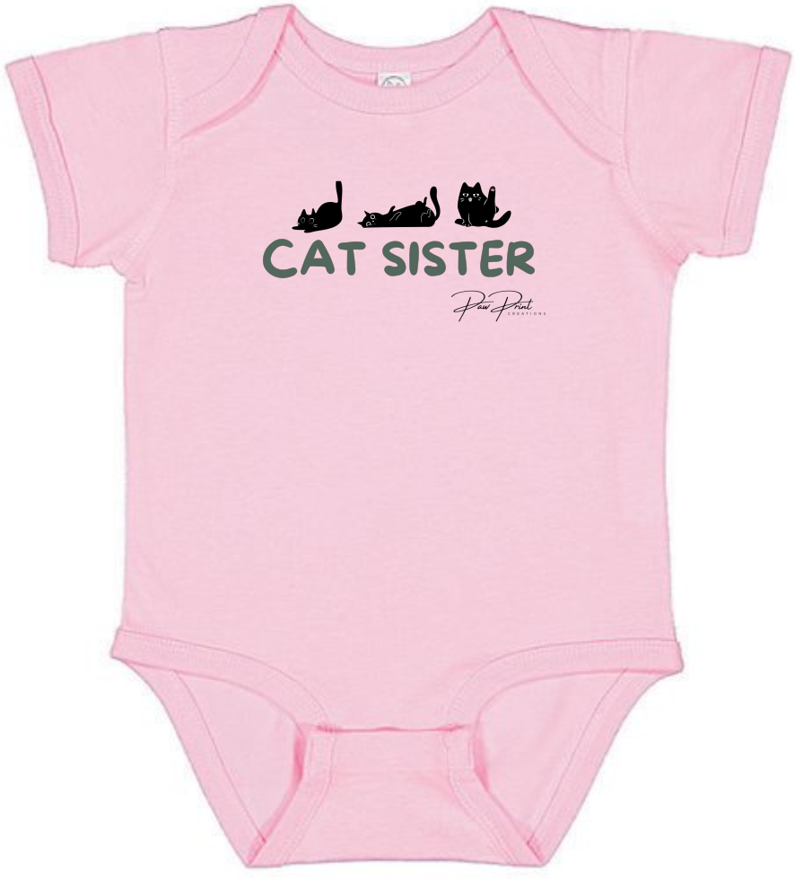 Cat Sister Baby Bodysuit