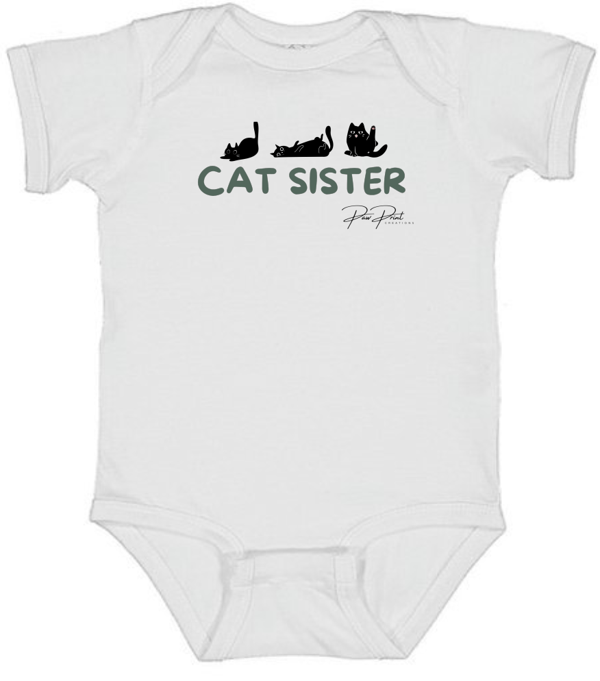 Cat Sister Baby Bodysuit