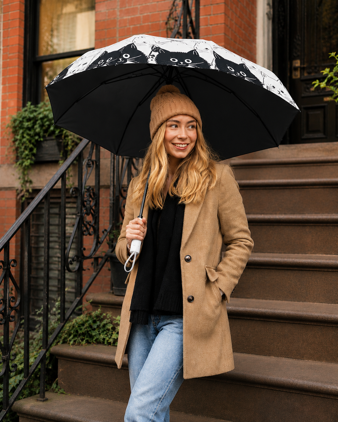 Cat Themed Travel Umbrella