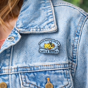 Easily Distracted by Cats & Books Enamel Pin