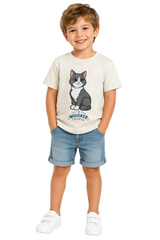 Kids Organic Cotton Cat T-Shirt - Cleo the Boss Lady