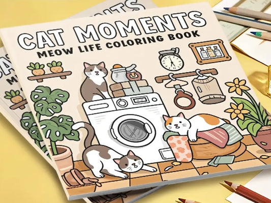 Cat Moments: Meow Life Colouring Book