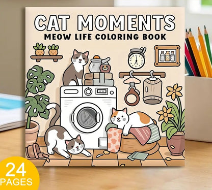 Cat Moments: Meow Life Colouring Book