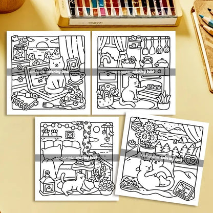 Cat Moments: Meow Life Colouring Book