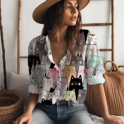 Women's Never Too Many Cats - Chiffon Shirt