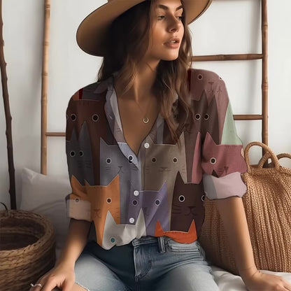 Women's Never Too Many Cats - Chiffon Shirt