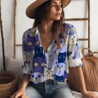 Women's Never Too Many Cats - Chiffon Shirt