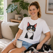 Cool Tuxedo Cat Heavyweight Tee