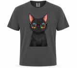 Cool Black Cat Heavyweight Tee