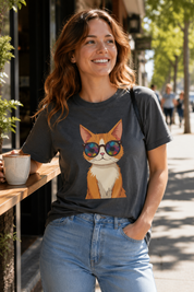 Cool Ginger Cat Heavyweight Tee