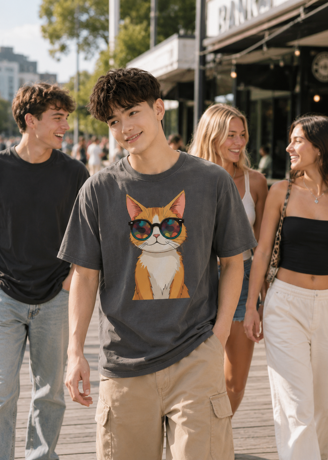 Cool Ginger Cat Heavyweight Tee