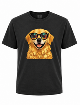 Cool Golden Retriever Heavyweight Tee