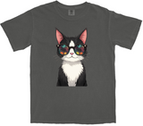 Cool Tuxedo Cat Heavyweight Tee