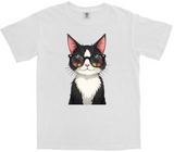 Cool Tuxedo Cat Heavyweight Tee