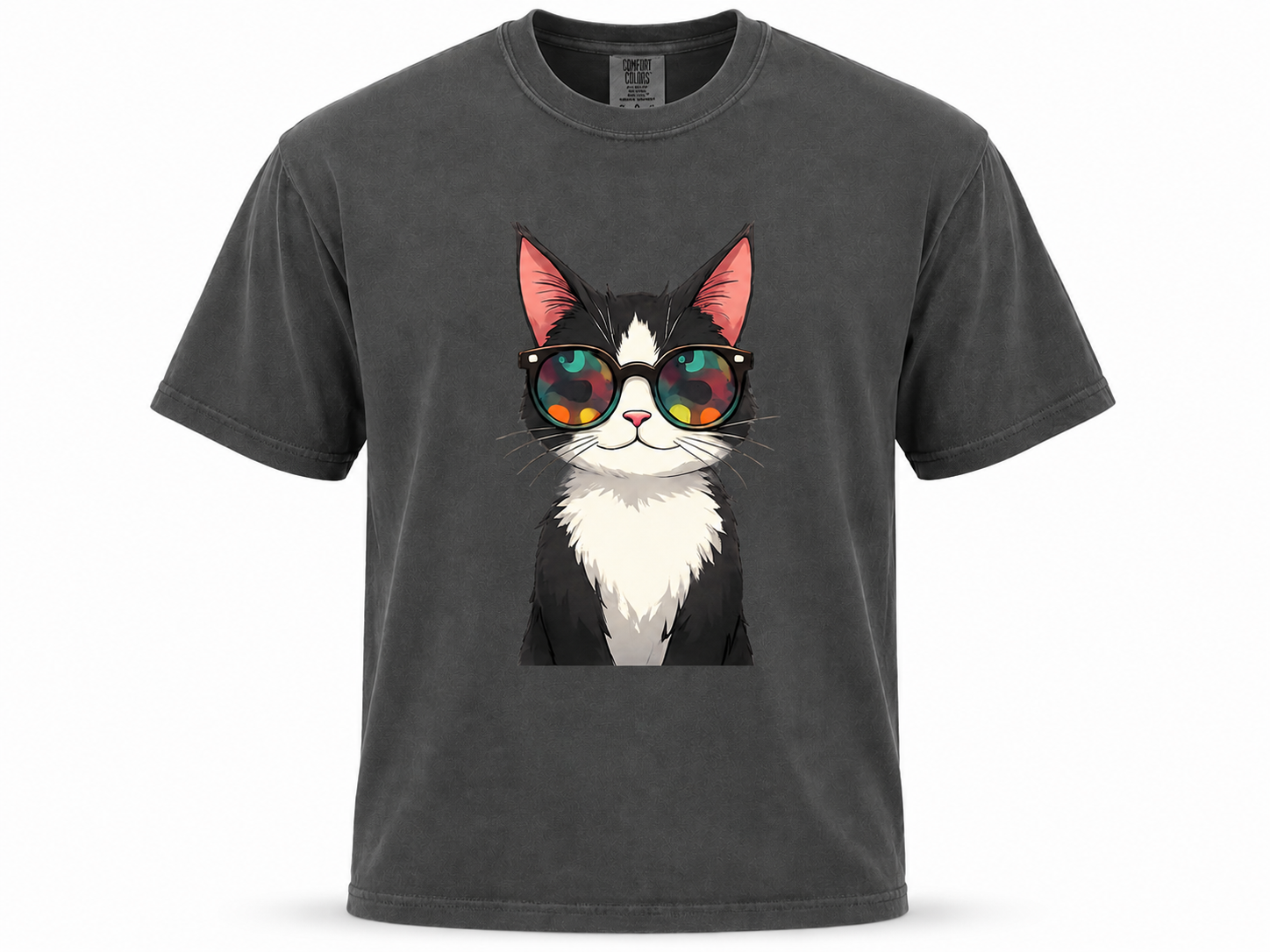 Cool Tuxedo Cat Heavyweight Tee