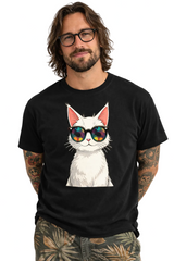 Cool White Cat T-Shirt