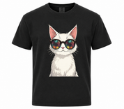 Cool White Cat Heavyweight Tee