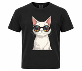 Cool White Cat Heavyweight Tee