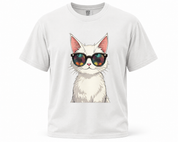 Cool White Cat Heavyweight Tee