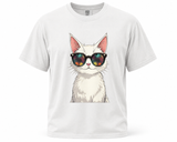 Cool White Cat Heavyweight Tee