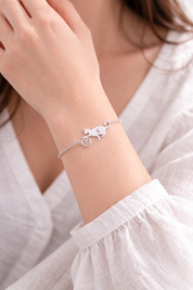 Engravable Cat & Yarn Bracelet