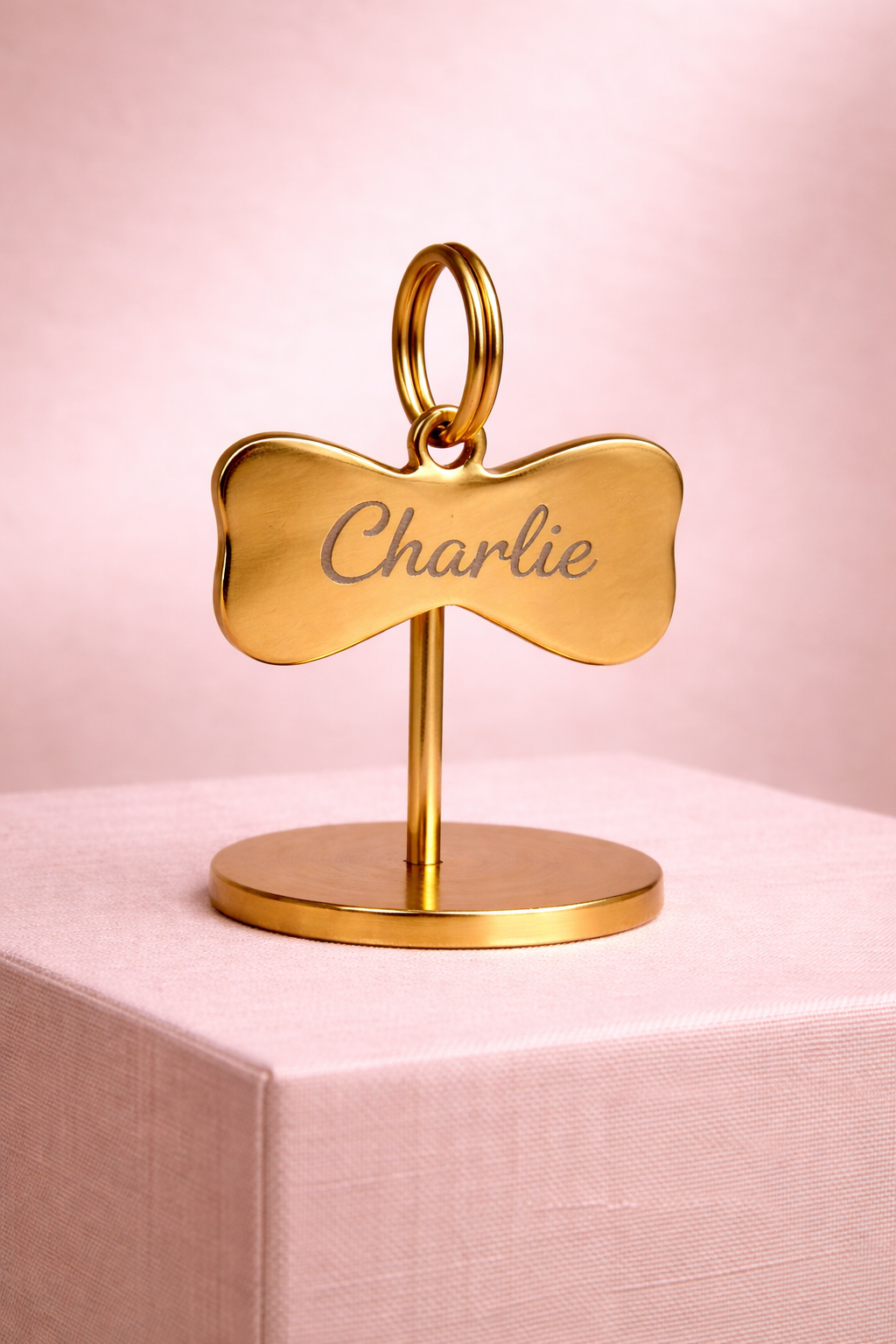Personalised Bow Pet ID Tag