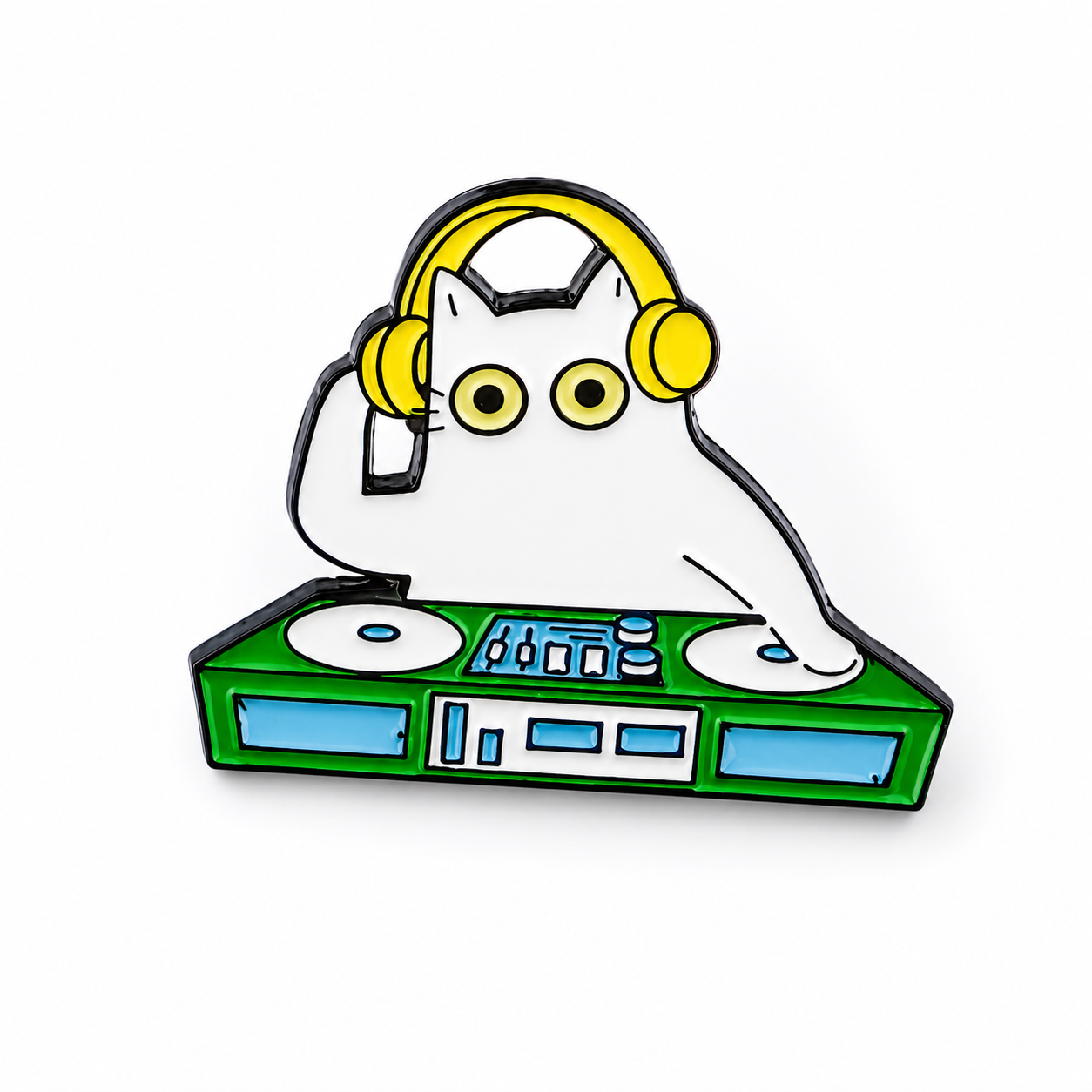 DJ Cat Enamel Pin