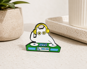 DJ Cat Enamel Pin