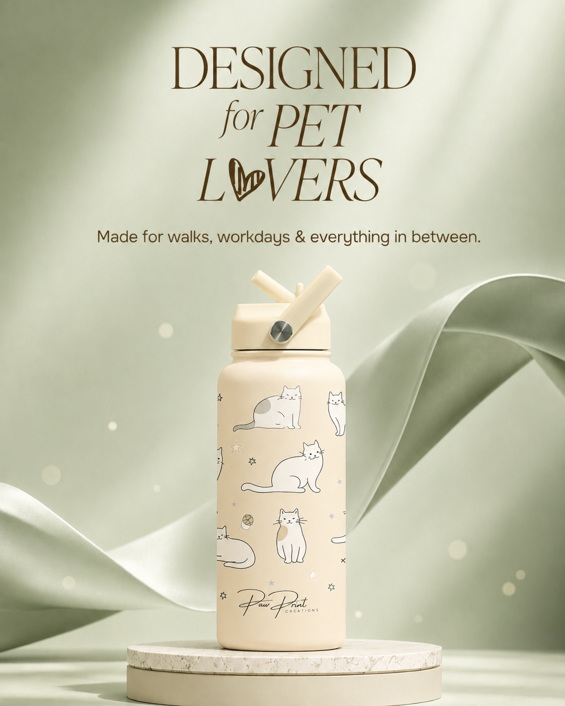 Cat Parade 945ml Water Bottle