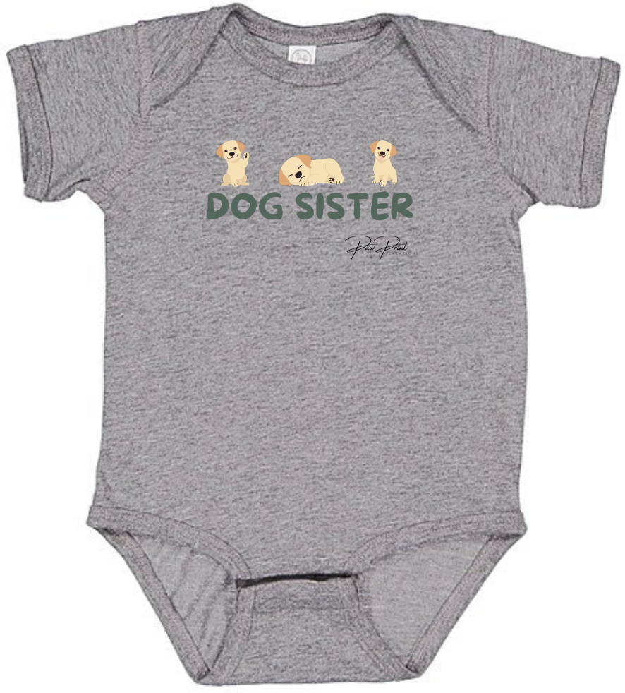 Dog Sister Baby Bodysuit