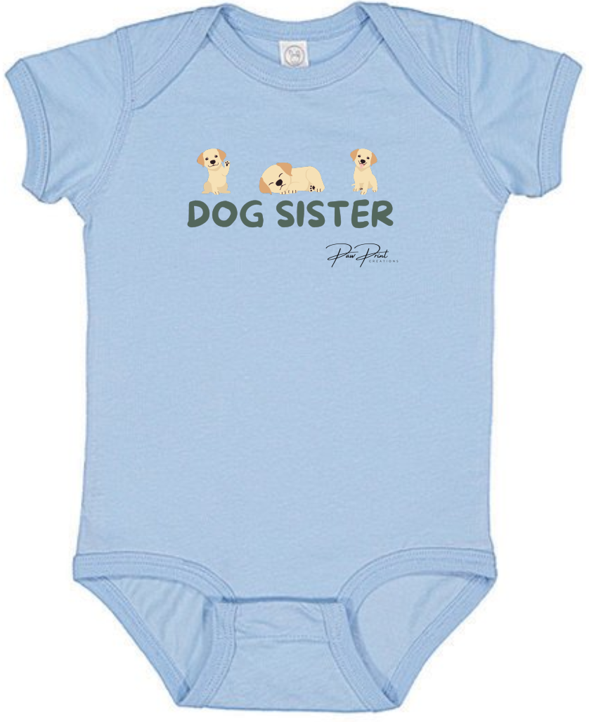 Dog Sister Baby Bodysuit
