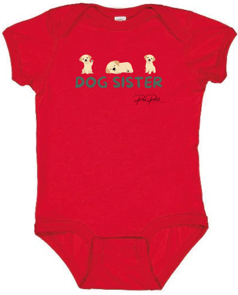 Dog Sister Baby Bodysuit
