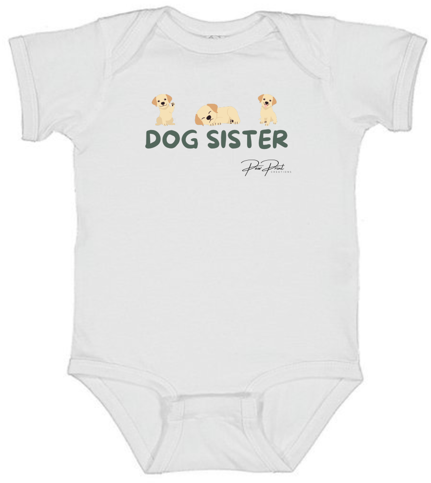 Dog Sister Baby Bodysuit