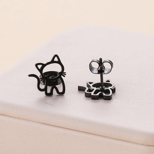 Women's Cat Outline Earrings