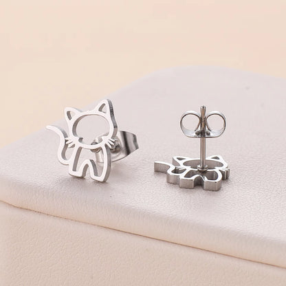 Women's Cat Outline Earrings