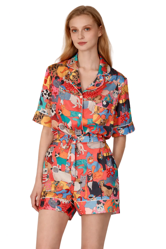 Fancy Dress Party Cat Pyjama Set