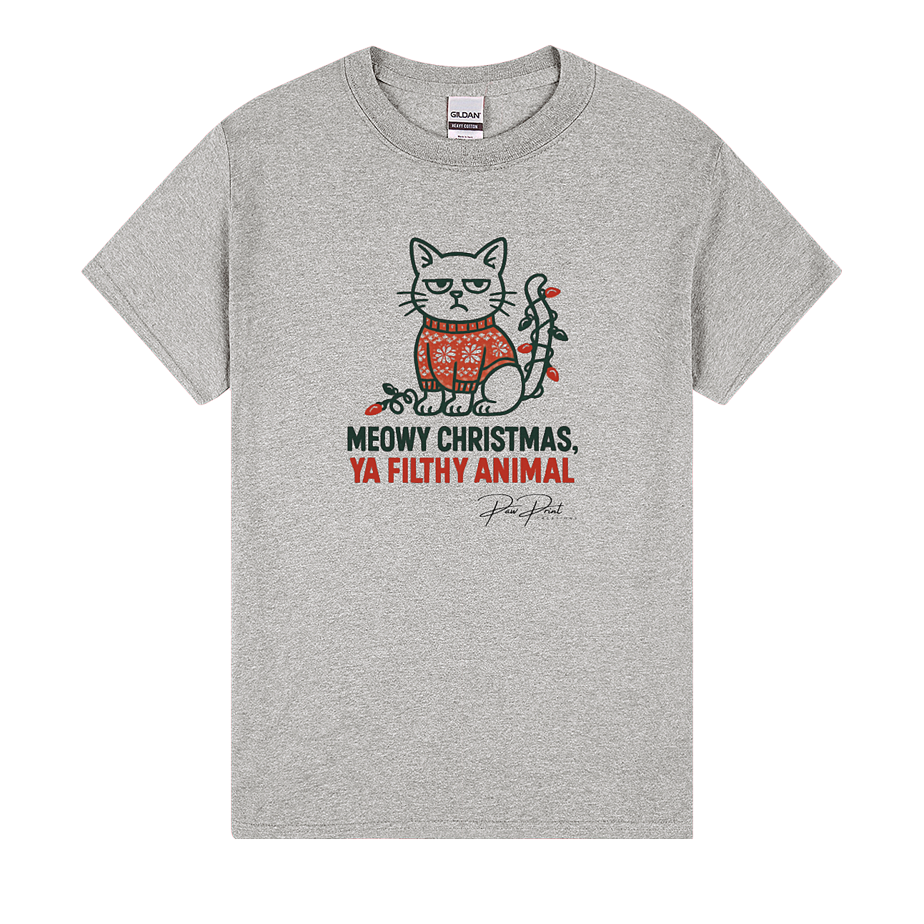 Meowy Christmas, Ya Filthy Animal - Men’s T-shirt